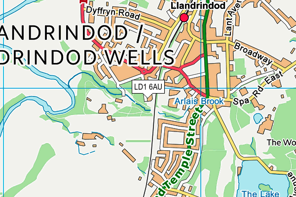 LD1 6AU map - OS VectorMap District (Ordnance Survey) LD1 6AU map - OS VectorMap District (Ordnance Survey)