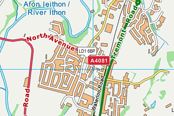 LD1 6BP map - OS VectorMap District (Ordnance Survey) LD1 6BP map - OS VectorMap District (Ordnance Survey)