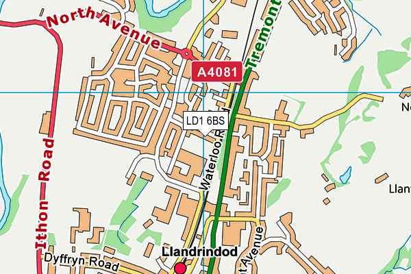 LD1 6BS map - OS VectorMap District (Ordnance Survey) LD1 6BS map - OS VectorMap District (Ordnance Survey)