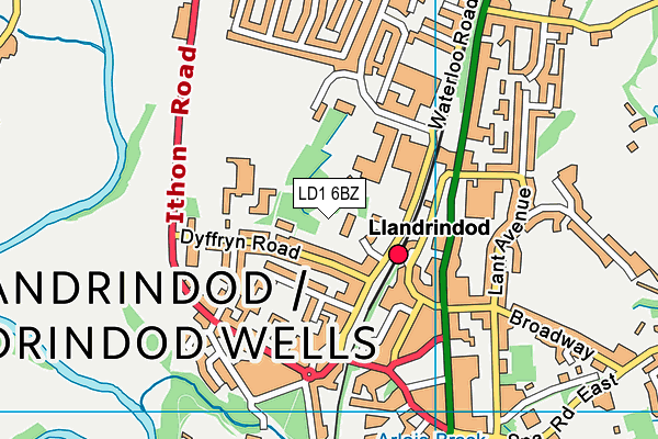 LD1 6BZ map - OS VectorMap District (Ordnance Survey) LD1 6BZ map - OS VectorMap District (Ordnance Survey)