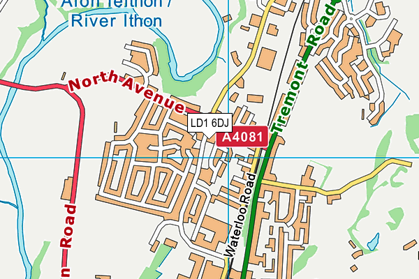 LD1 6DJ map - OS VectorMap District (Ordnance Survey) LD1 6DJ map - OS VectorMap District (Ordnance Survey)