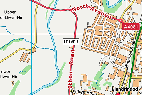 LD1 6DU map - OS VectorMap District (Ordnance Survey) LD1 6DU map - OS VectorMap District (Ordnance Survey)