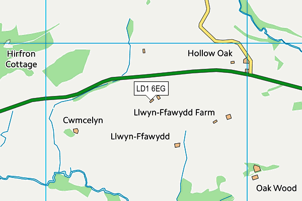 LD1 6EG map - OS VectorMap District (Ordnance Survey) LD1 6EG map - OS VectorMap District (Ordnance Survey)