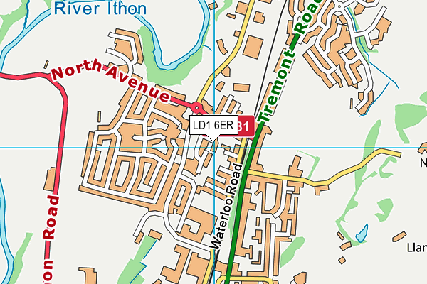 LD1 6ER map - OS VectorMap District (Ordnance Survey) LD1 6ER map - OS VectorMap District (Ordnance Survey)