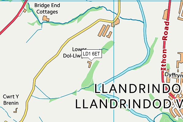 LD1 6ET map - OS VectorMap District (Ordnance Survey) LD1 6ET map - OS VectorMap District (Ordnance Survey)
