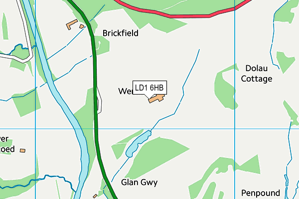 LD1 6HB map - OS VectorMap District (Ordnance Survey) LD1 6HB map - OS VectorMap District (Ordnance Survey)