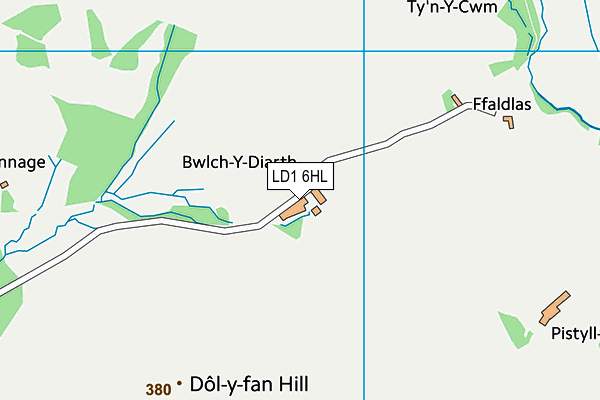 LD1 6HL map - OS VectorMap District (Ordnance Survey) LD1 6HL map - OS VectorMap District (Ordnance Survey)