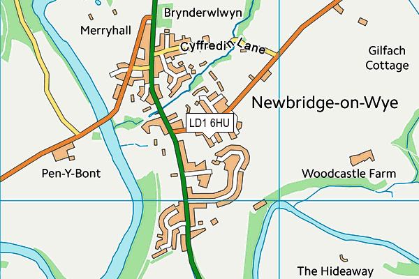 LD1 6HU map - OS VectorMap District (Ordnance Survey) LD1 6HU map - OS VectorMap District (Ordnance Survey)
