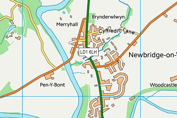 LD1 6LH map - OS VectorMap District (Ordnance Survey) LD1 6LH map - OS VectorMap District (Ordnance Survey)