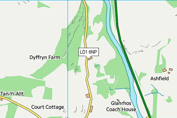 LD1 6NP map - OS VectorMap District (Ordnance Survey) LD1 6NP map - OS VectorMap District (Ordnance Survey)