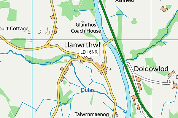 LD1 6NR map - OS VectorMap District (Ordnance Survey) LD1 6NR map - OS VectorMap District (Ordnance Survey)