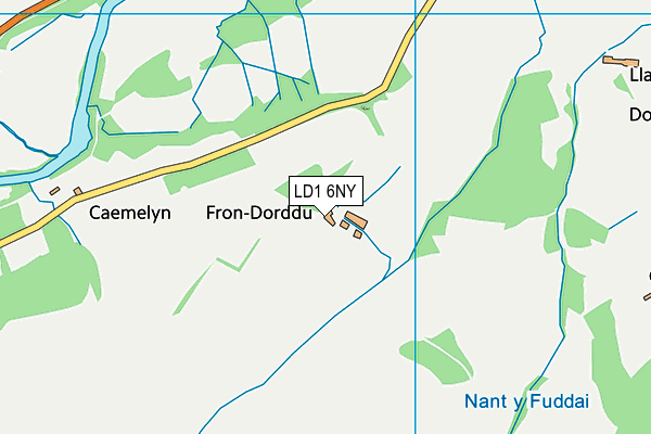 LD1 6NY map - OS VectorMap District (Ordnance Survey) LD1 6NY map - OS VectorMap District (Ordnance Survey)