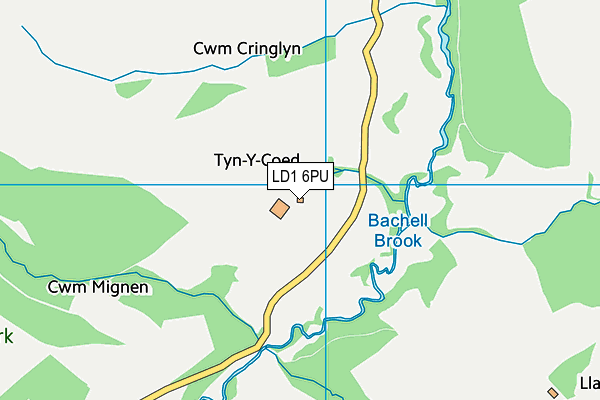LD1 6PU map - OS VectorMap District (Ordnance Survey) LD1 6PU map - OS VectorMap District (Ordnance Survey)