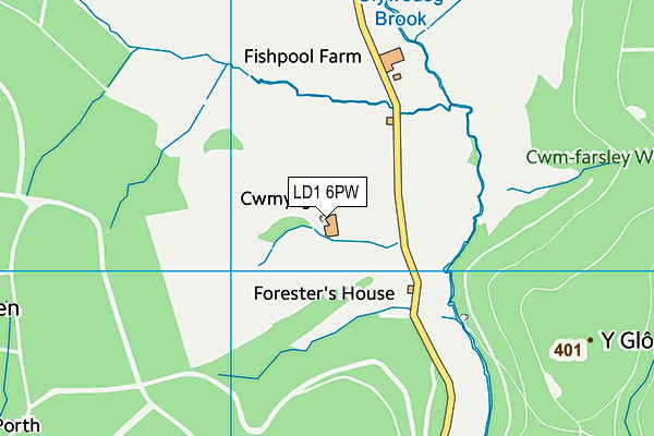 LD1 6PW map - OS VectorMap District (Ordnance Survey) LD1 6PW map - OS VectorMap District (Ordnance Survey)