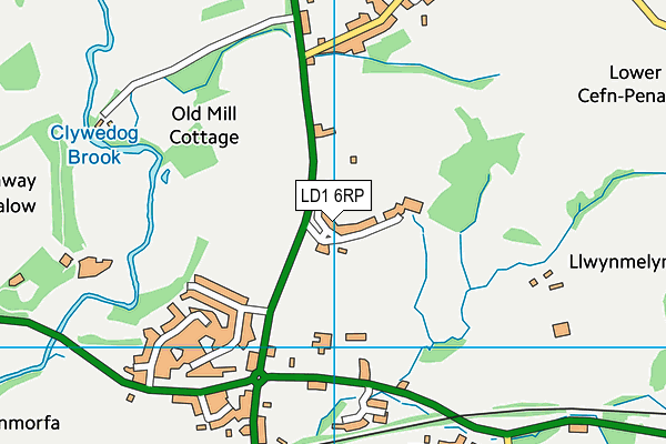 LD1 6RP map - OS VectorMap District (Ordnance Survey) LD1 6RP map - OS VectorMap District (Ordnance Survey)