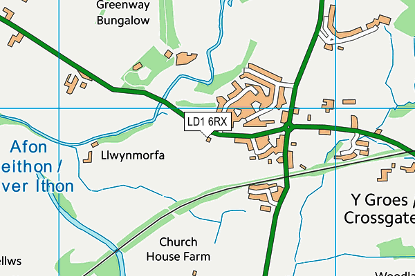 LD1 6RX map - OS VectorMap District (Ordnance Survey) LD1 6RX map - OS VectorMap District (Ordnance Survey)