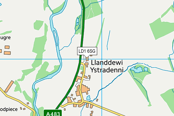 LD1 6SG map - OS VectorMap District (Ordnance Survey) LD1 6SG map - OS VectorMap District (Ordnance Survey)