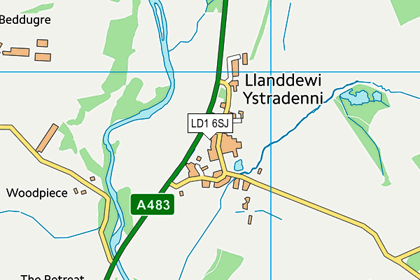 LD1 6SJ map - OS VectorMap District (Ordnance Survey) LD1 6SJ map - OS VectorMap District (Ordnance Survey)