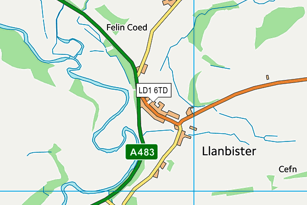 LD1 6TD map - OS VectorMap District (Ordnance Survey) LD1 6TD map - OS VectorMap District (Ordnance Survey)