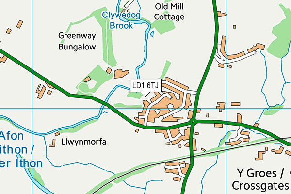 LD1 6TJ map - OS VectorMap District (Ordnance Survey) LD1 6TJ map - OS VectorMap District (Ordnance Survey)