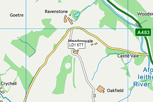 LD1 6TT map - OS VectorMap District (Ordnance Survey) LD1 6TT map - OS VectorMap District (Ordnance Survey)