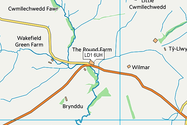 LD1 6UH map - OS VectorMap District (Ordnance Survey) LD1 6UH map - OS VectorMap District (Ordnance Survey)