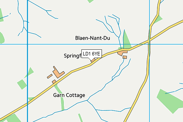 LD1 6YE map - OS VectorMap District (Ordnance Survey) LD1 6YE map - OS VectorMap District (Ordnance Survey)