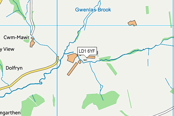 LD1 6YF map - OS VectorMap District (Ordnance Survey) LD1 6YF map - OS VectorMap District (Ordnance Survey)