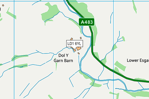 LD1 6YL map - OS VectorMap District (Ordnance Survey) LD1 6YL map - OS VectorMap District (Ordnance Survey)