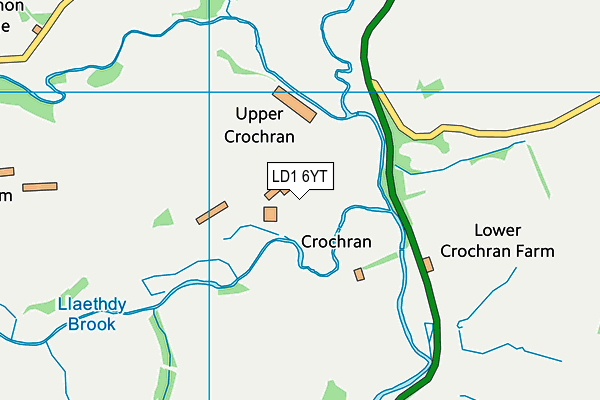 LD1 6YT map - OS VectorMap District (Ordnance Survey) LD1 6YT map - OS VectorMap District (Ordnance Survey)