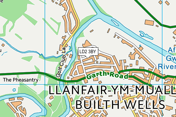 LD2 3BY map - OS VectorMap District (Ordnance Survey) LD2 3BY map - OS VectorMap District (Ordnance Survey)