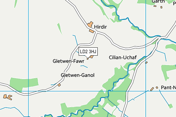 LD2 3HJ map - OS VectorMap District (Ordnance Survey) LD2 3HJ map - OS VectorMap District (Ordnance Survey)