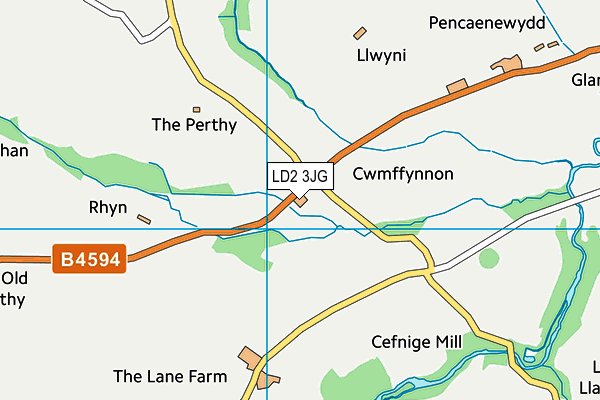 LD2 3JG map - OS VectorMap District (Ordnance Survey) LD2 3JG map - OS VectorMap District (Ordnance Survey)