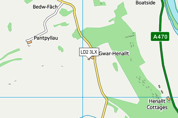 LD2 3LX map - OS VectorMap District (Ordnance Survey) LD2 3LX map - OS VectorMap District (Ordnance Survey)