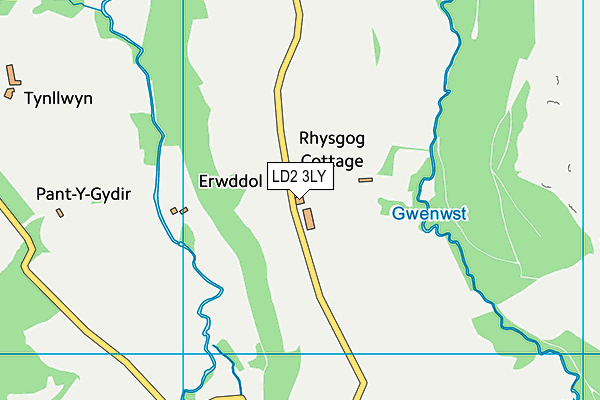 LD2 3LY map - OS VectorMap District (Ordnance Survey) LD2 3LY map - OS VectorMap District (Ordnance Survey)