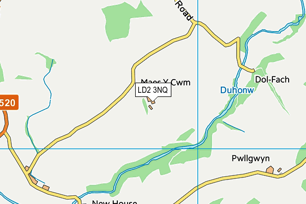 LD2 3NQ map - OS VectorMap District (Ordnance Survey) LD2 3NQ map - OS VectorMap District (Ordnance Survey)