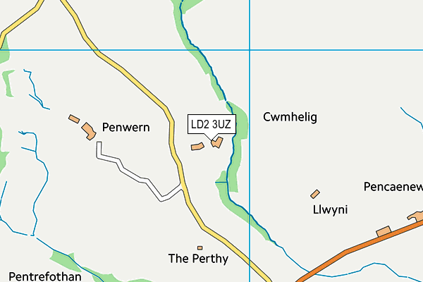 LD2 3UZ map - OS VectorMap District (Ordnance Survey) LD2 3UZ map - OS VectorMap District (Ordnance Survey)