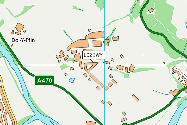 LD2 3WY map - OS VectorMap District (Ordnance Survey) LD2 3WY map - OS VectorMap District (Ordnance Survey)