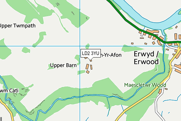 LD2 3YU map - OS VectorMap District (Ordnance Survey) LD2 3YU map - OS VectorMap District (Ordnance Survey)