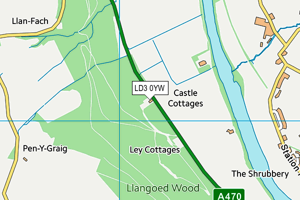 LD3 0YW map - OS VectorMap District (Ordnance Survey) LD3 0YW map - OS VectorMap District (Ordnance Survey)