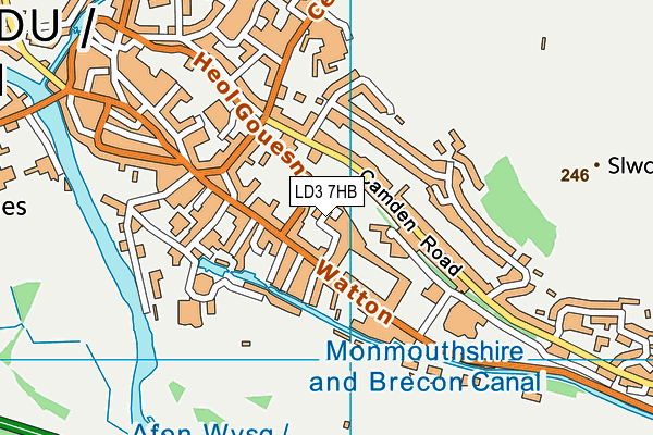 LD3 7HB map - OS VectorMap District (Ordnance Survey) LD3 7HB map - OS VectorMap District (Ordnance Survey)