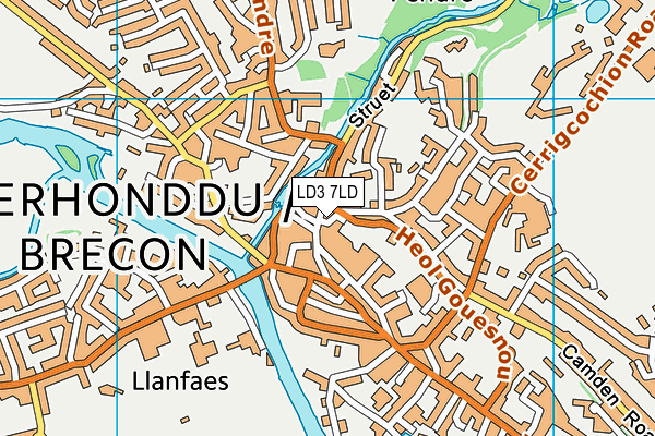 LD3 7LD map - OS VectorMap District (Ordnance Survey)
