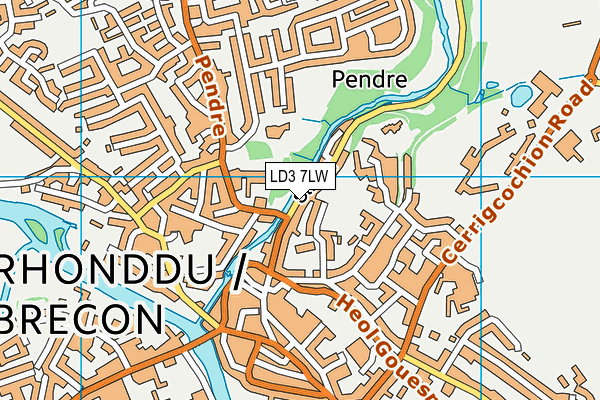 LD3 7LW map - OS VectorMap District (Ordnance Survey) LD3 7LW map - OS VectorMap District (Ordnance Survey)