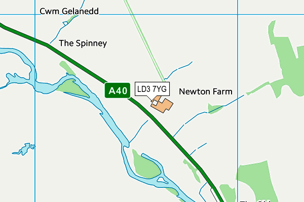LD3 7YG map - OS VectorMap District (Ordnance Survey) LD3 7YG map - OS VectorMap District (Ordnance Survey)