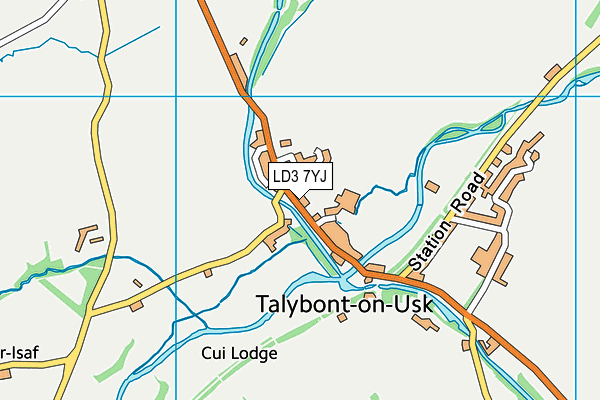 LD3 7YJ map - OS VectorMap District (Ordnance Survey)