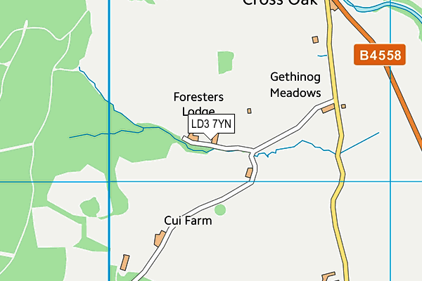 LD3 7YN map - OS VectorMap District (Ordnance Survey) LD3 7YN map - OS VectorMap District (Ordnance Survey)