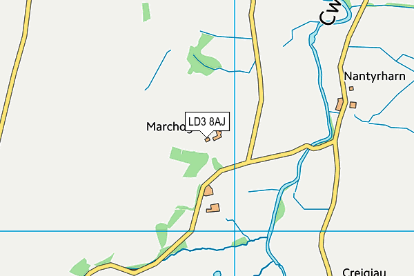 LD3 8AJ map - OS VectorMap District (Ordnance Survey) LD3 8AJ map - OS VectorMap District (Ordnance Survey)