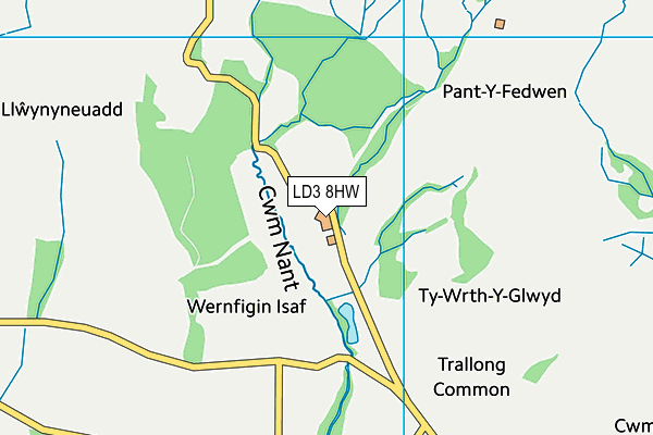LD3 8HW map - OS VectorMap District (Ordnance Survey) LD3 8HW map - OS VectorMap District (Ordnance Survey)