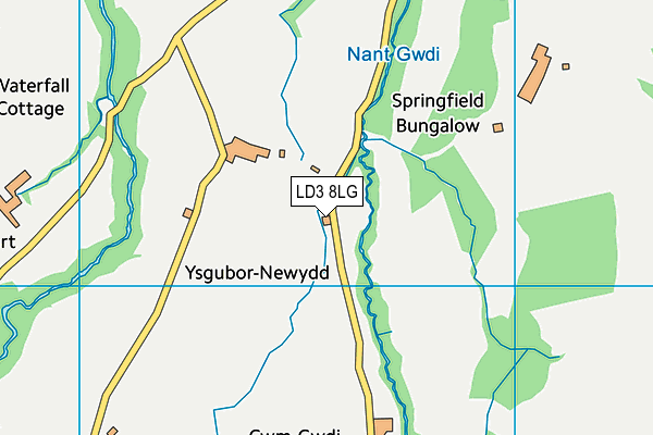 LD3 8LG map - OS VectorMap District (Ordnance Survey) LD3 8LG map - OS VectorMap District (Ordnance Survey)