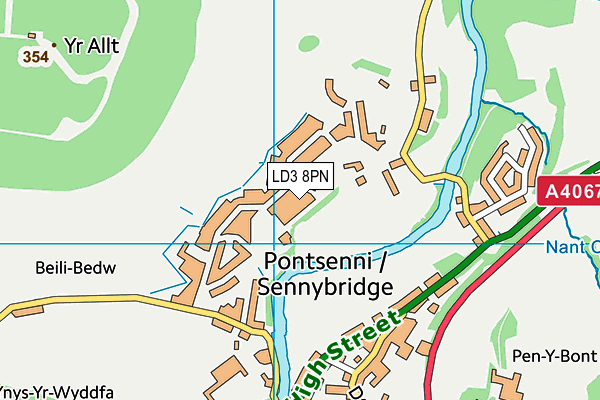 LD3 8PN map - OS VectorMap District (Ordnance Survey) LD3 8PN map - OS VectorMap District (Ordnance Survey)